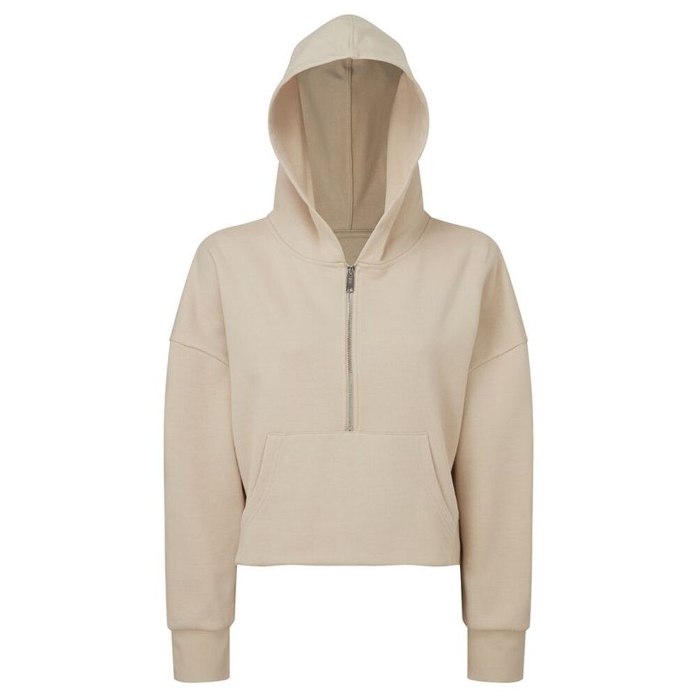 TriDri Womens/Ladies Half Zip Hoodie / Nude